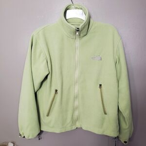 The North Face Fleece Jacket Womens Small Summit Series Lime Green Full Zip